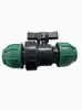 Conector interruptor de válvula de esfera de conexão rápida PE azul válvula de plástico para tubo de água conexões rígidas com núcleo de aço Válvula de esfera de conexão rápida para tubo PE