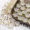 Pasador de Flor de Cinco Pétalos Color Gelatina con Borde Dorado Pieza de Flor Hecha a Mano DIY Ramo de Flores Pasador de Estilo Antiguo Accesorio