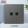 Panel de enchufe e interruptor Delixi placa grande cinco orificios pared aire acondicionado con lámpara tipo 86 16 A instalación empotrada 501 blanco