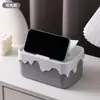 Caja de Pañuelos de Almacenamiento Caja de Papel Sala de Estar del Hogar Caja de Almacenamiento de Servilletas Linda Caja de Pañuelos Soporte Creativo para Teléfono Móvil