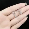 Pendientes elegantes de estilo coreano para mujer, con forma de estrella que combina con todo, asimétricos, con circonitas, estrellas y lunas, de celebridades de Internet y súper hadas.