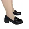 Mocasines para Mujer 2026 Primavera Nuevo Estilo Zapatos de Mujer Más Vendidos Versátiles Estilo Británico Zapatos Pequeños de Cuero Punta Cuadrada Tacón Medio Antideslizantes Zapatos de una Sola Pieza