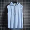 Chaleco con Capucha para Fitness de Verano Ropa Exterior Marca de Moda Top Sin Mangas Personalizado Chaleco Deportivo de Moda Chaleco Hombre Verano