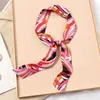 Asa de bolsa de corbata bolsa envuelta en cinta pequeña decoración de asa de bolso de seda pañuelo de seda cinta estrecha impresa de seda artificial larga