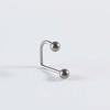 Anillo de Labio de Aleación de Titanio F136 Barra D Perla Uña de Labio Bola de Arcilla Blanda Perforación Corporal Hebilla de Oreja Aretes Joyería de Titanio Astm