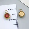 Accesorios para Joyería DIY de Piedra Satélite Incrustada de Diamantes de Acero Inoxidable, Exclusivamente para Ventas Transfronterizas, Pulseras, Collares y Colgantes Coloridos de Piedras de Nacimiento