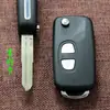 Yinli es Adecuado para Mitsubishi Llave Plegable Modificada para Tarjeta Completa Delica Control Remoto Mitsubishi Carcasa de Llave con Control Remoto de 2 Botones