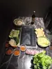 Mesa de Barbacoa Comercial sin Humo, Parrilla de Barbacoa de Autoservicio, Pierna de Cordero a la Parrilla de Carbón, Mesa de Barbacoa Exterior de Acero Inoxidable
