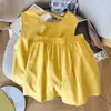 Shorts Casuales de Estilo Francés para Primavera y Verano del Sudeste Asiático, Chaleco sin Mangas, Top, Conjunto Deportivo a la Moda