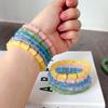Pulsera de Bambú de Jade Aventurina Grande Nudo de Bambú Liso Pulsera de Color Caramelo Colorida Estilo Artístico Mejor Amigo Pulsera Moderna y Genial