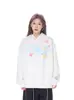 Sudadera con capucha y estampado de letras de grafiti de mariposas americanas 2025 para hombre y mujer, Otoño e Invierno, Marca de moda, Pareja, Casual, Versátil