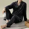 Pijama Estilo Novo 2026, Algodão Puro Primavera e Outono, Pode Ser Usado Fora, Cardigan Oversized de Manga Longa de Alta Qualidade, Conjunto 100% Algodão