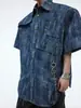 Camisa retrô masculina de verão 2025, estilo Hong Kong, estudante, solta, pequena, design interessante, nova, blusa masculina, agasalho