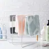Fabricante Personalizado Simples Dobrável Suporte de Panos Cozinha Sem Furos Suporte de Toalha Secagem e Drenagem Rack de Armazenamento de Toalhas
