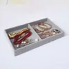 *Caja de joyería forro esponja almohadilla caja de pendientes joya de mano caja de almacenamiento de joyas interior de cajón rejilla de terciopelo
