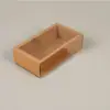Caixa de Presente Caixa Gaveta de PVC Transparente Caixa para Embalagem de Chá de Flor Caixa de Papel Kraft Caixa Pequena de Papel para Boneca