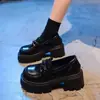 Zapatos de mujer para combinar con faldas, nuevo estilo francés otoño 2026, mocasines planos de tacón grueso, zapatos Mary Jane, zapatos pequeños de cuero versátiles