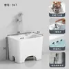 Fregadero Mopero Pequeño para Balcón de Casa, Lavabo para Piso de Baño, Fregadero Mopero Cerámico Alto de Pie, Tamaño Grande