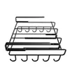 Suporte de tábua de corte para embaixo do armário transfronteiriço, suporte de armazenamento para xícaras e espátulas, gancho para uso diário, organizador de armazenamento de cozinha, suporte para xícaras de chá e tábua de corte