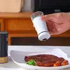 Garrafa Porosa de Aço Inoxidável para Temperos de Cozinha Pimenta em Pó Cominho Tanque Borrifador Engarrafamento para Churrasco de Cozinha Doméstica