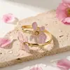 Pulsera de Metal con Flor de Esmalte, Moda Transfronteriza Europea y Americana Personalizada, Anillo de Brazo Femenino Exquisito de Lujo Ligero