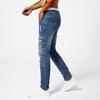 Jeans Rotos de Gama Alta para Hombre Slim-fit Teñidos Verano Delgados Azul Claro Casual Elásticos Pantalones Estilo Coreano para Hombre