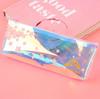 Estuche transparente con láser personalizado con diseño de celebridad de Internet TikTok, bolsa de papelería para chica fresca, cereza y flor, linda bolsa de almacenamiento