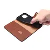 Adecuado para iPhone 11 Cartera de Cuero de Primera Capa Funda de Cuero para Teléfono Móvil Flip de Negocios con Tarjetero Funda Protectora para Apple 11 Pro