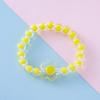 6.1 Pulsera Infantil Linda Color Interior Perla Perla Central Pulsera Flor Acrílica Caramelo Joyería de Puesto Venta al por Mayor