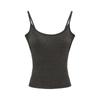 Estilo Europeo y Americano Sexy Chaleco sin Espalda para Mujer Tirantes Finos Espalda en U Adelgazante Combinable Cómodo Transpirable Hermoso Sling de Espalda