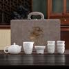 Presentes de negócios de alta qualidade, principais clientes, alívio, conjunto de chá tenglong kung fu, caixa de presente, terno boutique, camurça, jade, porcelana, LOGOTIPO