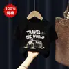 Ropa de Verano, Ropa de Verano 100% Algodón para Niños, Playeras Elegantes para Niños, Nuevo Estilo 2026, Camisas Elegantes de Manga Corta para Niños de Edad Media y Mayores