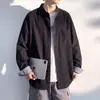 En stock, nuevo estilo otoño 2026, chaqueta casual para hombre de talla grande, a cuadros, con puños, cuello alto, suelta, delgada, manga larga