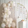Conjunto de Balões de Areia Branca com 90 Peças para Fronteira, Decoração de Cena para Casamento, Aniversário, Festa ao Ar Livre e Adereços para Fotos