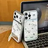Capa de Bolinhas com Laço Adequada para iPhone 17 Pro Max, Novo Modelo para Apple 16 Pro, Niche 15 Pro, 16 Capa de Couro