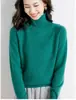 Venta al por mayor transfronteriza de suéteres de punto de cuello alto nuevos para otoño e invierno para mujer, tops de punto con cuello alto, cuello alto grueso y versátil para apilar