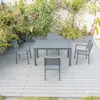 Desmontagem e Montagem Mesa e Cadeiras de Jantar de Alumínio para Exterior Peça Única Vários Tamanhos Versátil Pátio Festa Especial À Prova d'Água À Prova de Umidade