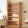 Estante de livros de madeira maciça, estante simples de piso para a sala de estar, prateleira de armazenamento para estudantes, armário de armazenamento multicamadas para quartos de crianças e quartos