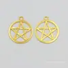 Pentagrama Bronze Estilo Europeu Retro Estilo Pulseira Colar DIY Acessórios Liga Simples Jóias Pingente Acessórios