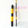 Cable Diagonal Rayas Rojas y Blancas Cruce de Caminos Advertencia Tubería Poste Negro y Amarillo Reflectante Energía Comunicación PVC Conducto de Protección Aéreo