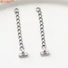 Plata de Ley S925 Cadena de Extensión con Cadena de Calabaza, Hoja de Loto, Pez Pequeño, Hoja Retro Vieja DIY Hecho a Mano Cadena de Extensión de Acabado