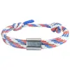 Pulsera Deportiva de Acero Inoxidable Tallado Estilo Europeo y Americano para Hombres, Fitness, Natación, Pulsera Trenzada de Cuerda de Paracaídas, Pulsera Sencilla, Venta al por Mayor