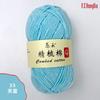 Bordado Vermelho Lã Penteada Algodão Tricô à Mão DIY Crochê Fio de Algodão Penteado 4 Fios Cachecol de Crochê Fio para Boneca