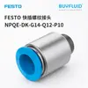 Acoplador Roscado de Conexão Rápida FESTO NPQE-DK-G14-Q12-P10 Conexão de Tubulação Industrial Produto Original Genuíno