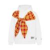 Sudadera con Capucha y Lazo de Correa a Cuadros Creativa 2025 para Hombre y Mujer Otoño e Invierno Holgada Casual Tendencia Nacional Tops de Pareja