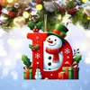 Nuevo Colgante Decorativo Plano de Acrílico Transfronterizo para Festival Navideño Adorno para Árbol de Navidad Decoraciones Navideñas para el Hogar