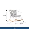 Mesa y Silla de Ratán para Exterior Combinación de Mesa de Centro Nórdica para Exterior Patio Villa Jardín Ocio Balcón Catering Silla de Ratán Muebles