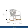 Mesa y Sillas de Mimbre para Balcón de Villa al Aire Libre Combinación de Muebles de Mesa de Café Mesa y Sillas para Patio Jardín Nórdico Silla de Mimbre para Comedor de Ocio
