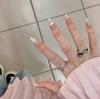 30 piezas de nueva armadura de mano de invierno color nude temperamento atmósfera taladro de pila brillo espectáculo arte de uñas blanco terminado al por mayor