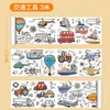 Papel para Colorear Rollo de Dibujo Infantil Papel de Pintura en Rollo Largo para Niños de Preescolar Lienzo para Colorear Que Se Puede Pegar en la Pared Sin Ensuciar la Pared